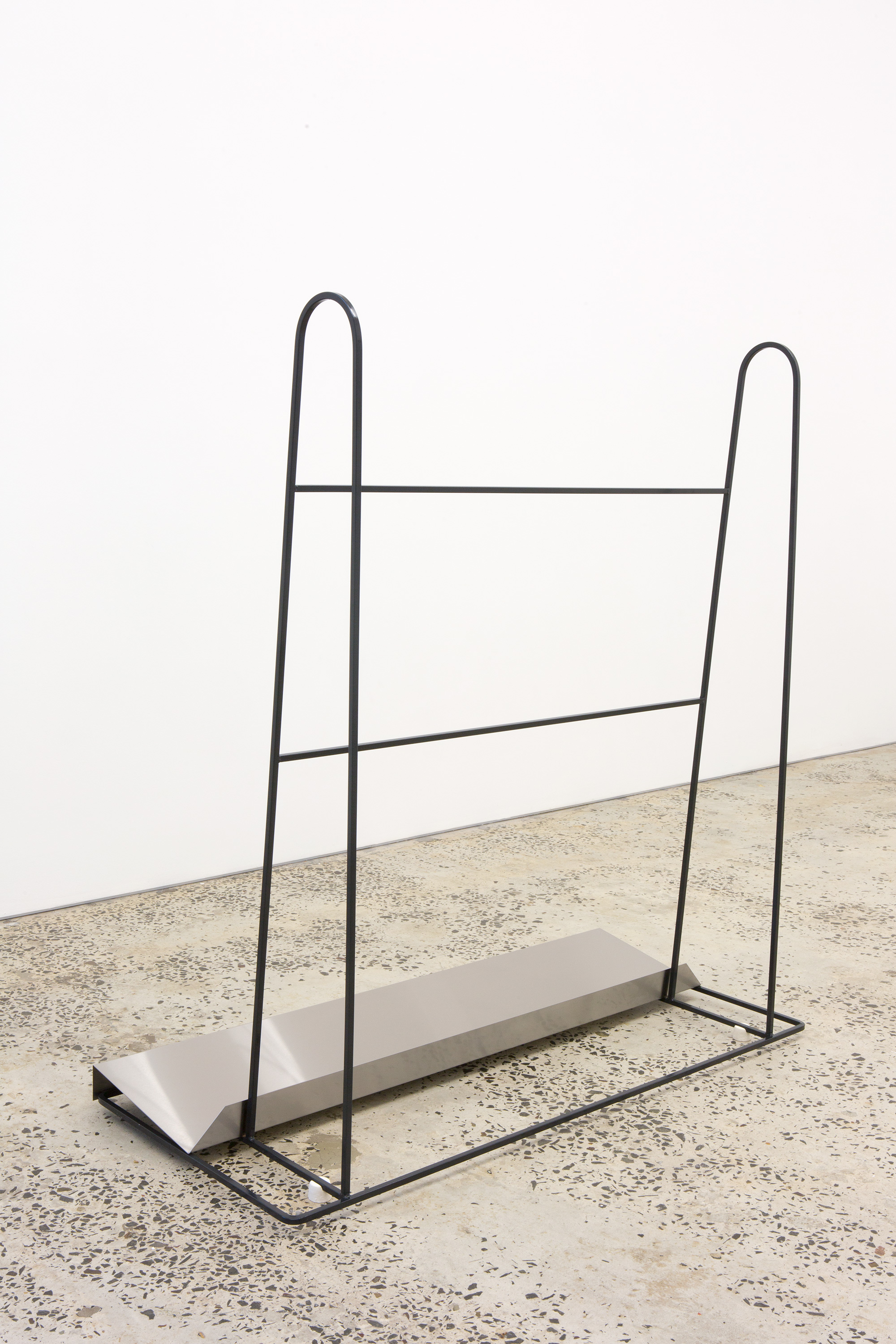 Bonita Bub, “Gyprock Carrier”, 2015, stainless steel, powder coated steel, alginate stoppers, 530 × 1200 × 1200 mm