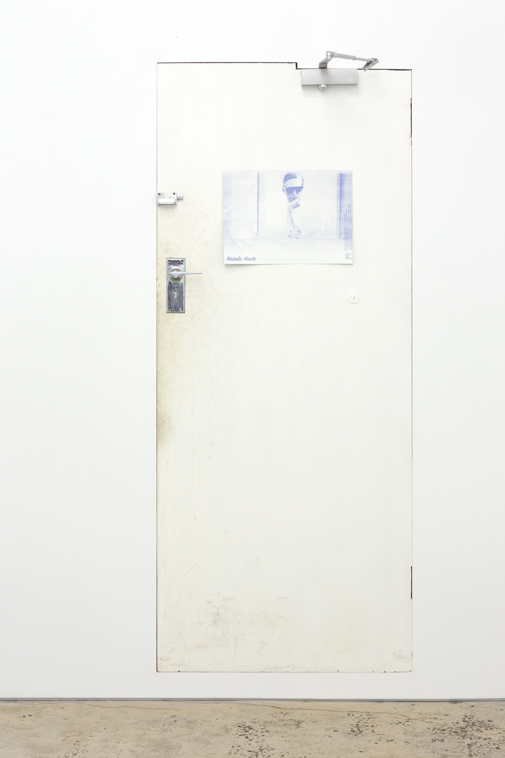 Fiona Connor, “All the doors in the walls” (detail), 2016, existing doors and walls installation, silkscreen print on aluminium, dimensions variable