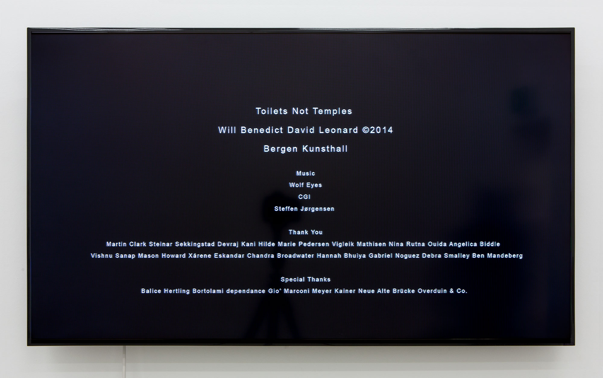 Will Benedict & David Leonard, “Toilets Not Temples”, 2014, HD Video, 25 minutes 31 seconds, Edition of 5 + 2 artist proofs