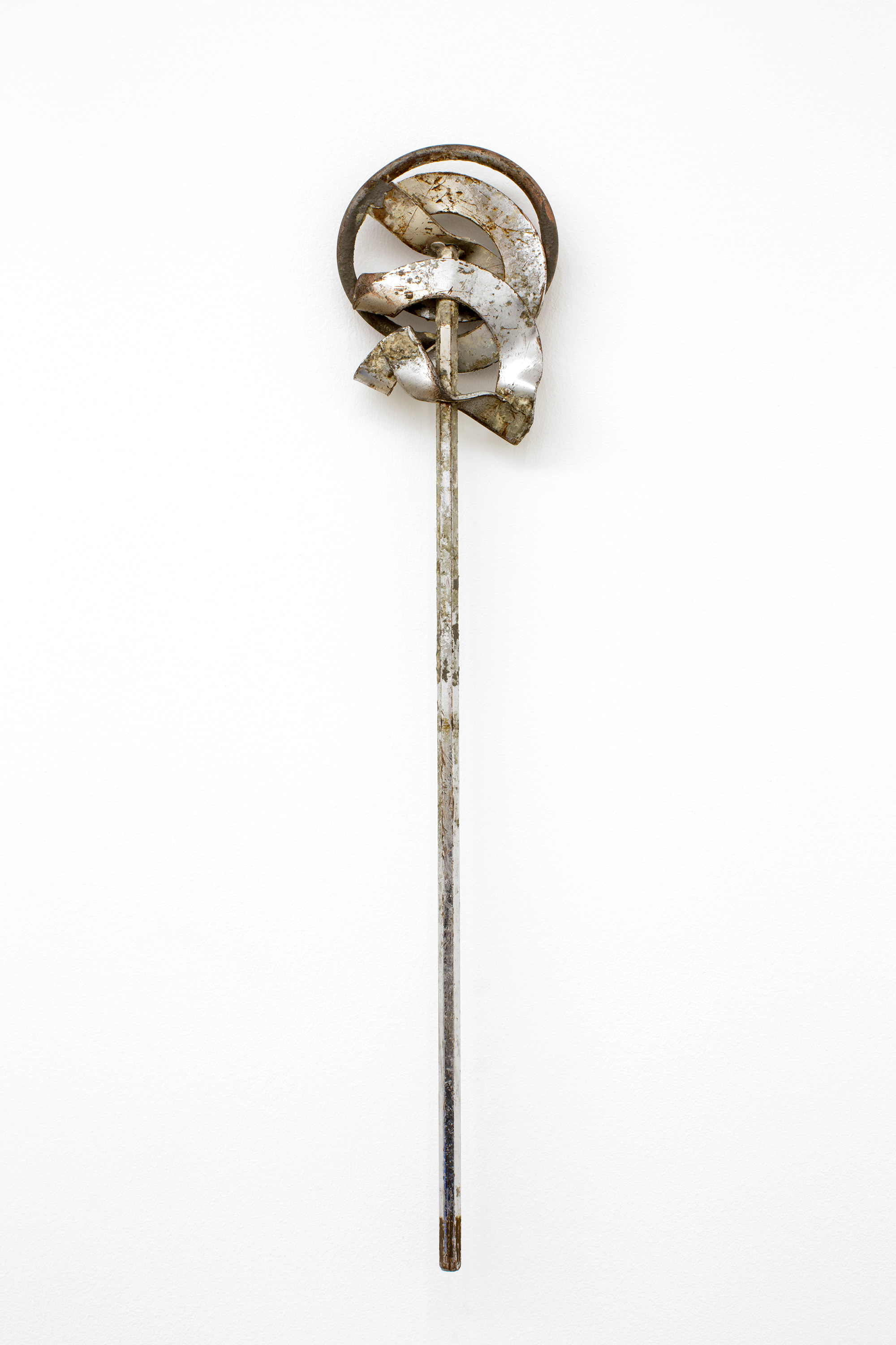 “Flower”, 2016, modified steel mud mixer, 11 × 55 cm