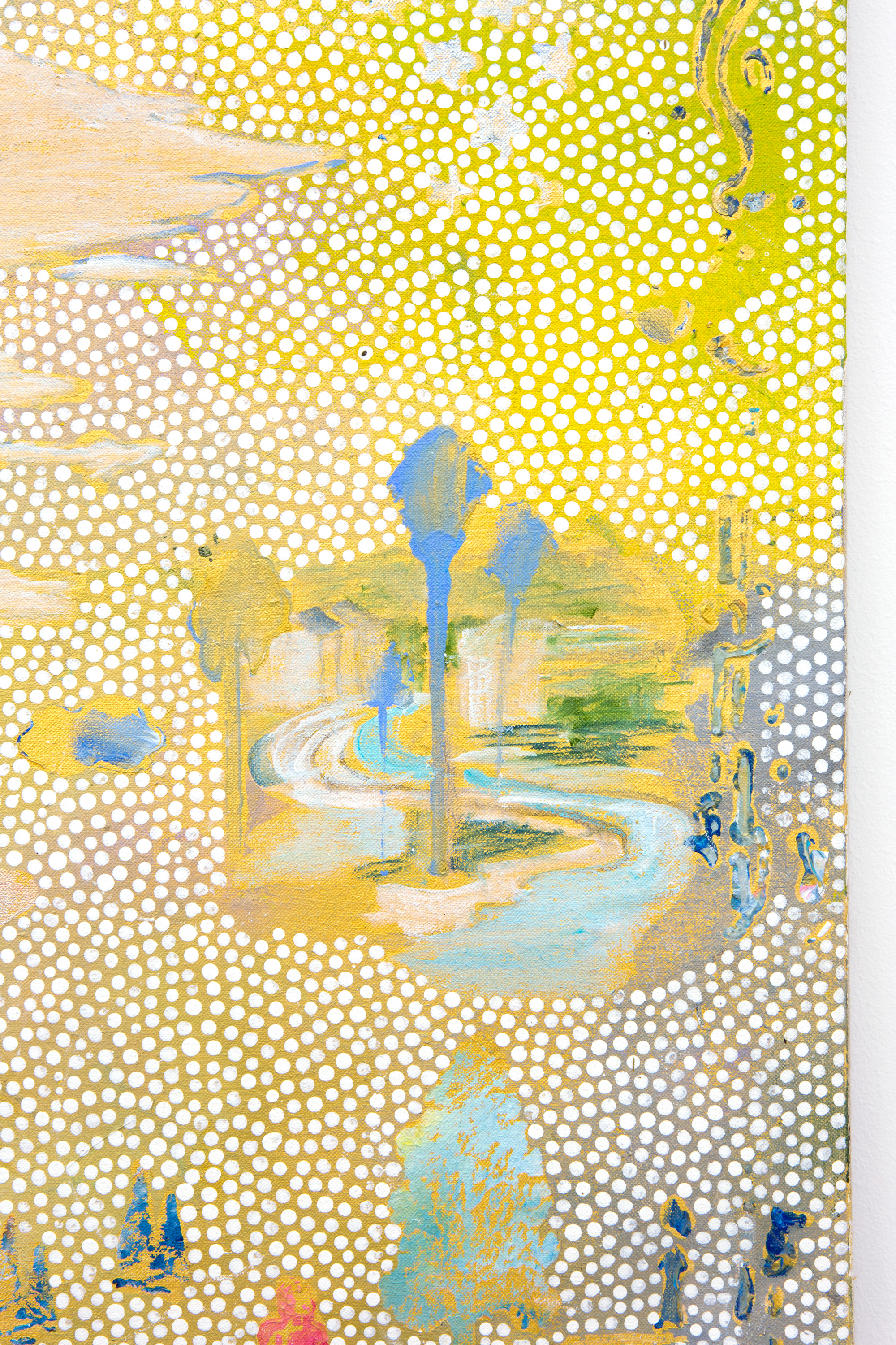 Tim Johnson (assisted by Yiwon Park), “Piero” (detail), 2014, acrylic on linen, 182 × 151 cm, Courtesy Dominik Mersch Gallery, Sydney