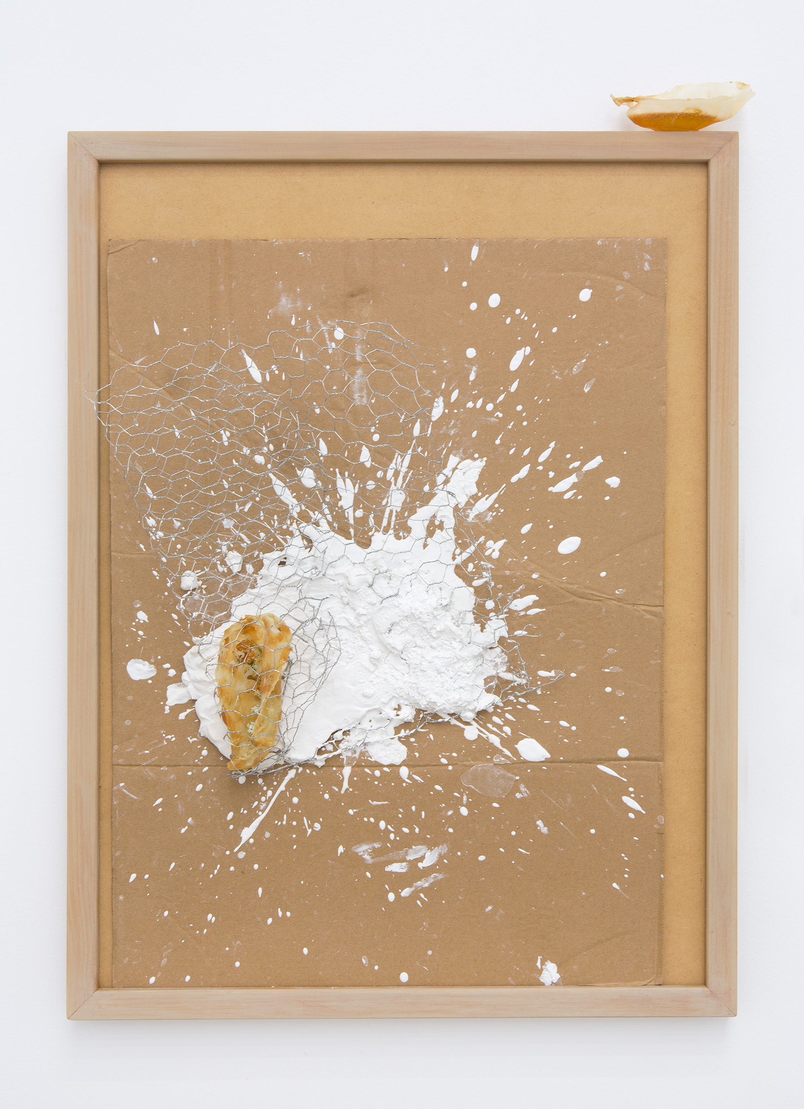 Marian Tubbs, “talked into quiet”, 2014, latex, plaster, wire, cardboard, artist frame, 440 × 620 mm